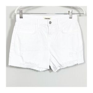 L'AGENCE Womens Audrey Cut-Off Denim Shorts Distressed White Ladies Size 27 New
